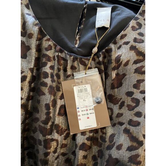 Villa Clothes Women's Leopard Print Sleeveless Maxi Dress Size XL Scoop Neck - Picture 10 of 10